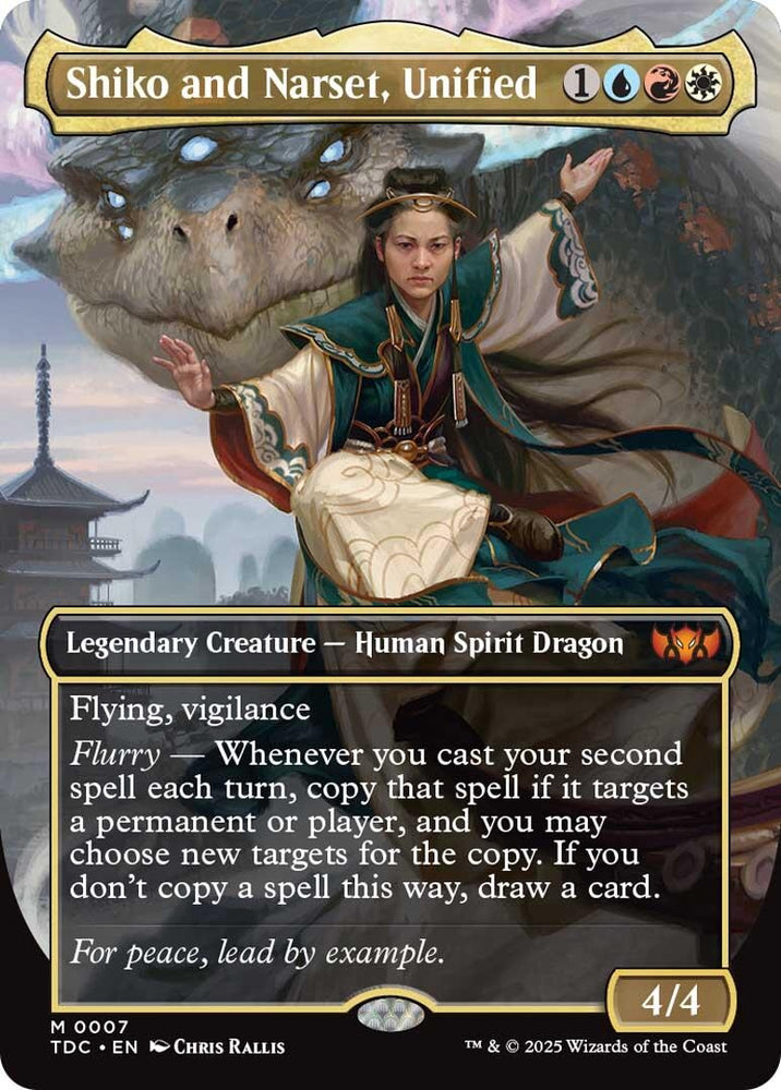 Image for Shiko and Narset, Unified (Borderless) (7) (TDC) - Magic: The Gathering