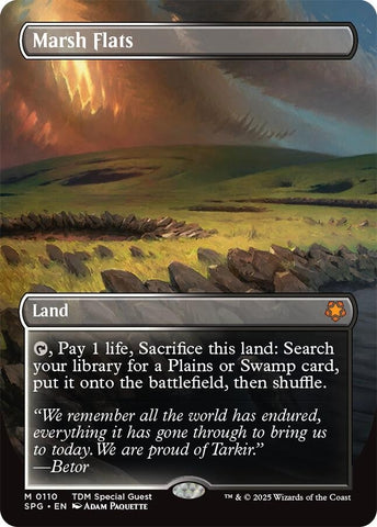 Image for Marsh Flats (Borderless) (110) [Special Guests] - Magic: The Gathering