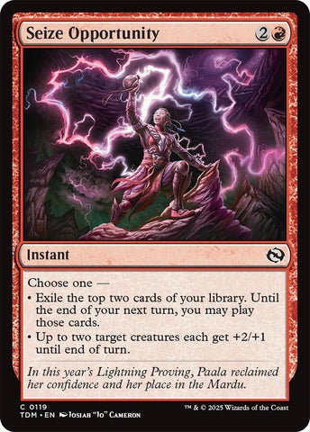 Image for Seize Opportunity (119) (TDM) - Magic: The Gathering