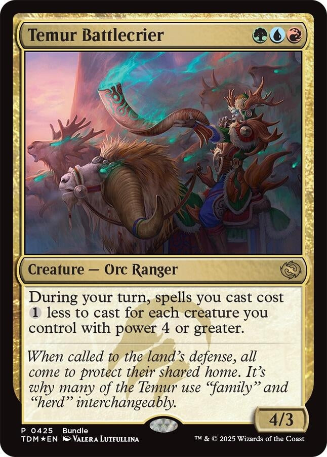 Image for Temur Battlecrier (425) [Unique and Miscellaneous Promos] - Magic: The Gathering