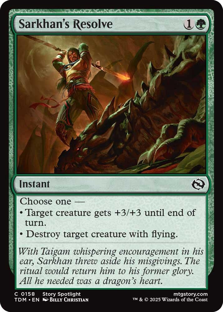 Image for Sarkhan's Resolve (158) - Magic: The Gathering