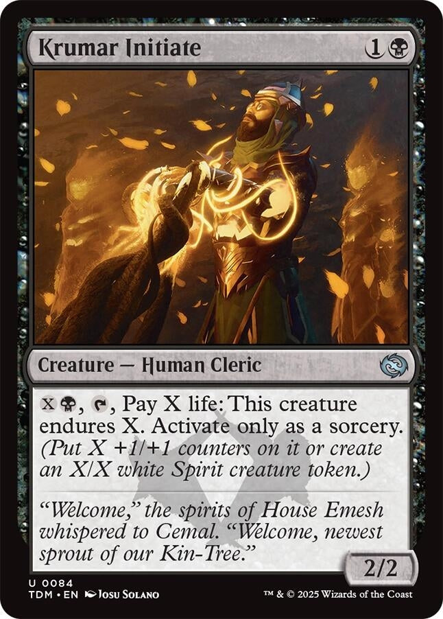 Image for Krumar Initiate (84) (TDM) - Magic: The Gathering