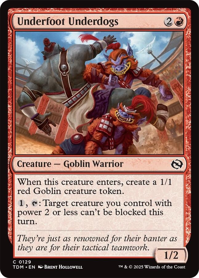 Image for Underfoot Underdogs (129) (TDM) - Magic: The Gathering