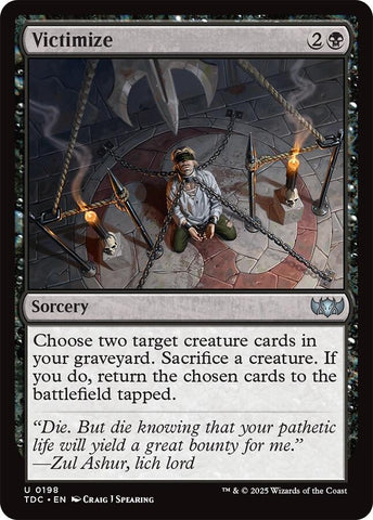Image for Victimize (198) (TDC) - Magic: The Gathering