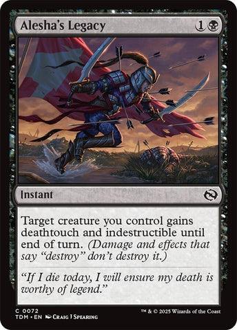 Image for Alesha's Legacy (72) (TDM) - Magic: The Gathering