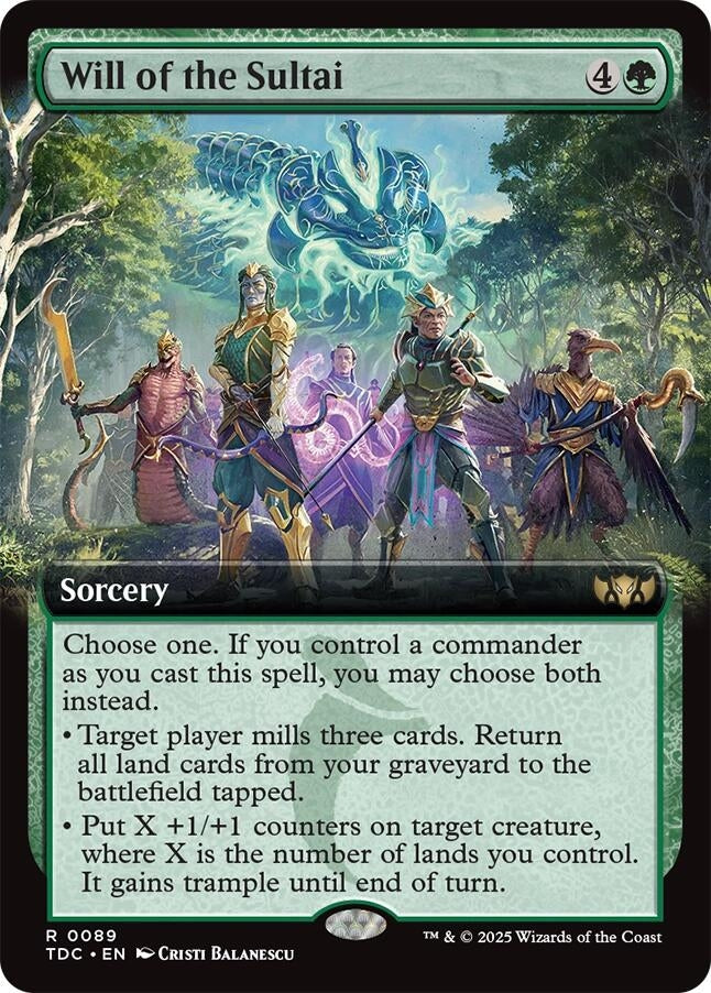Image for Will of the Sultai (Extended Art) (89) (TDC) - Magic: The Gathering