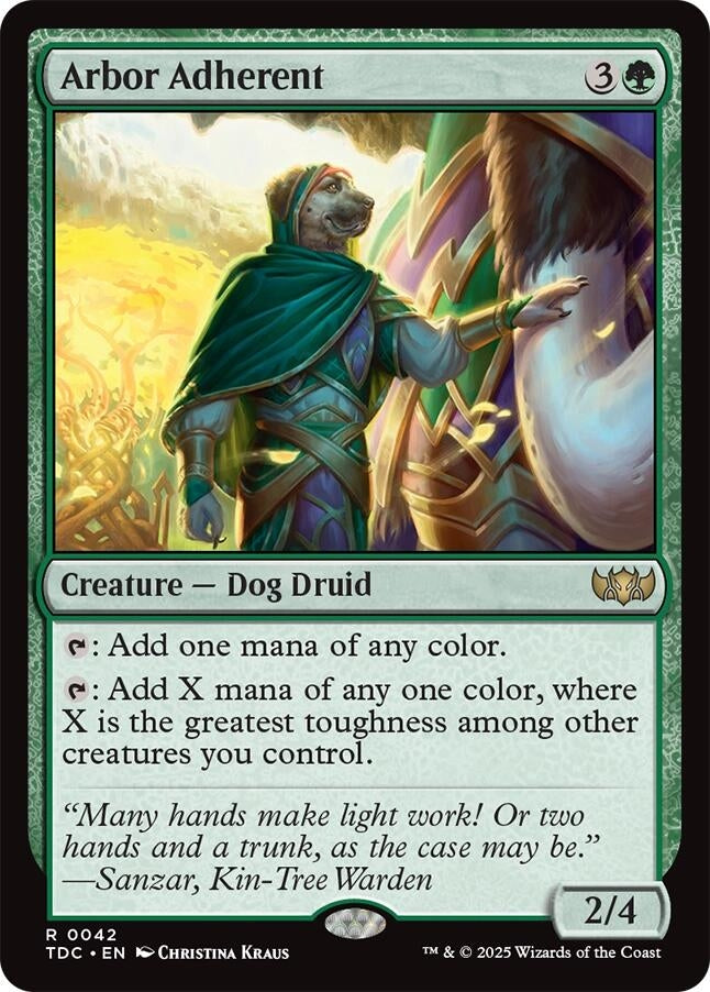 Image for Arbor Adherent (42) (TDC) - Magic: The Gathering