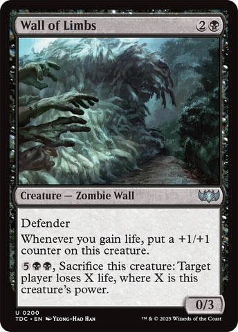 Image for Wall of Limbs (200) (TDC) - Magic: The Gathering