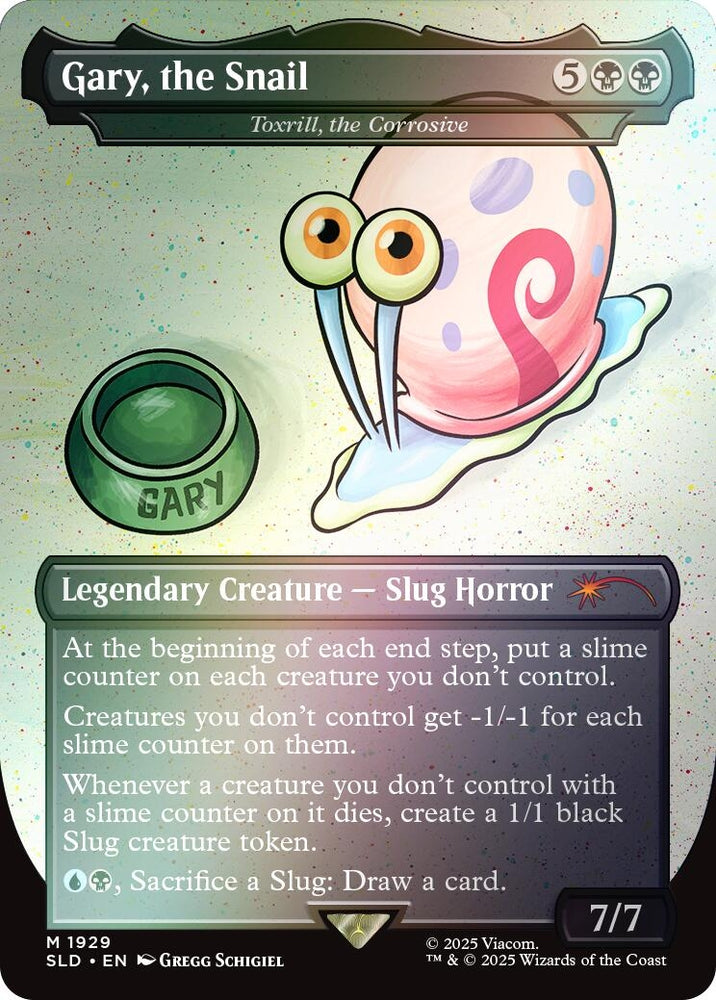 Image for Gary, the Snail - Toxrill, the Corrosive (Rainbow Foil) (1929) [Secret Lair Drop Series] - Magic: The Gathering