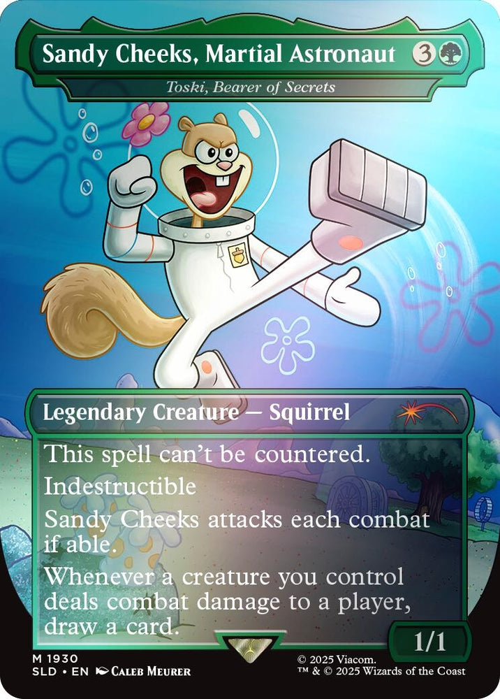 Image for Sandy Cheeks, Martial Astronaut - Toski, Bearer of Secrets (Rainbow Foil) (1930) [Secret Lair Drop Series] - Magic: The Gathering