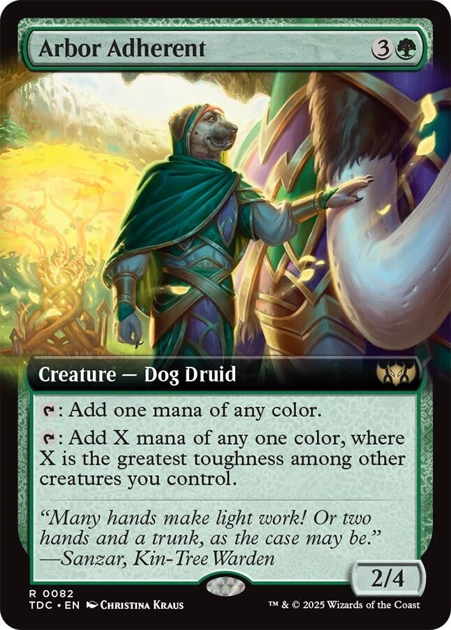 Image for Arbor Adherent (Extended Art) (82) (TDC) - Magic: The Gathering