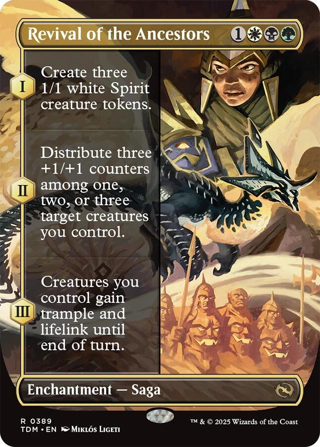 Image for Revival of the Ancestors (Borderless) (389) [Tarkir: Dragonstorm] - Magic: The Gathering