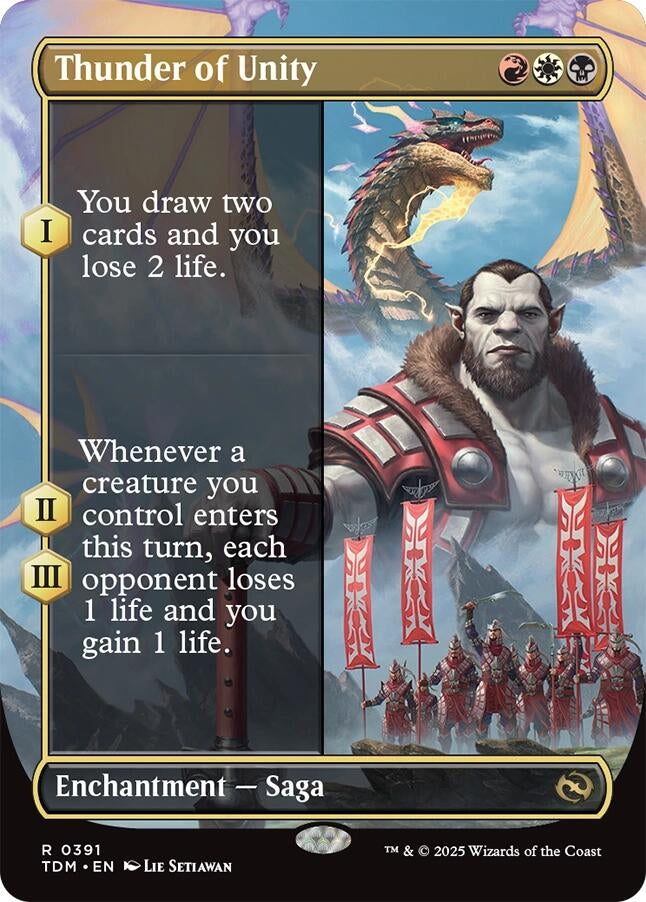 Image for Thunder of Unity (Borderless) (391) [Tarkir: Dragonstorm] - Magic: The Gathering