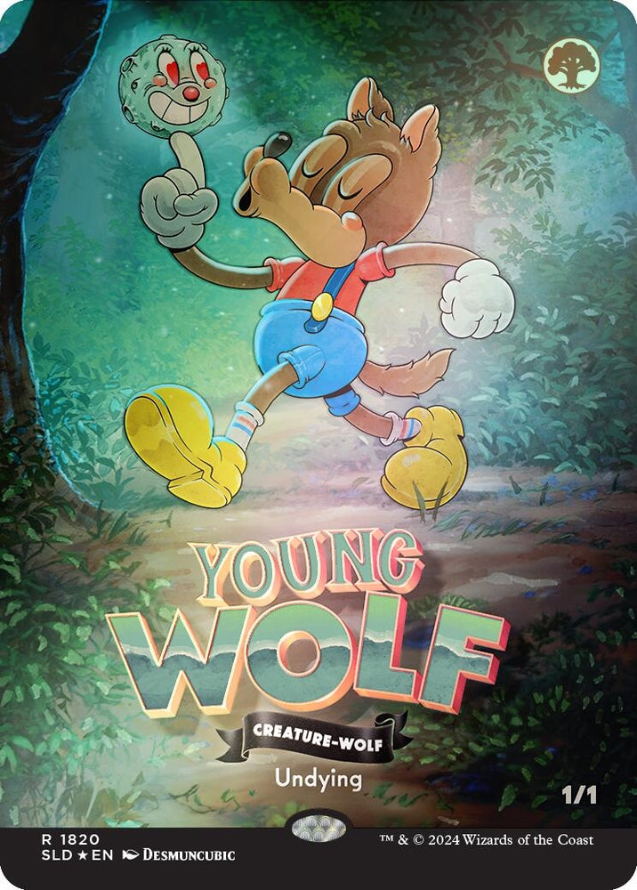 Image for Young Wolf (Rainbow Foil) (1820) [Secret Lair Drop Series] - Magic: The Gathering