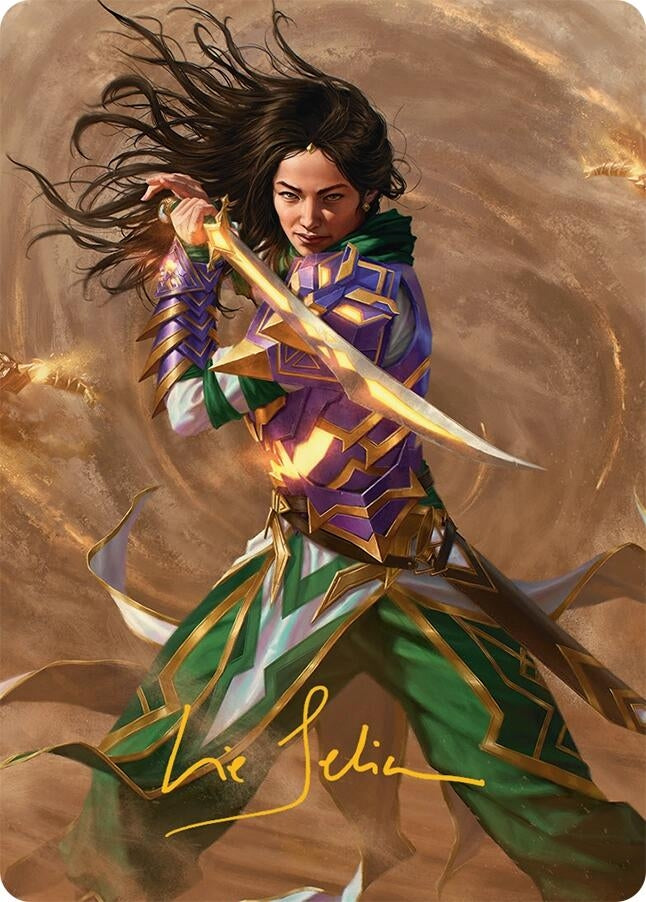 Image for Descendant of Storms Art Card (2/54) (Gold-Stamped Signature) (2) [Art Series: Tarkir: Dragonstorm] - Magic: The Gathering