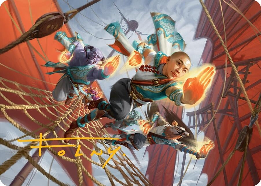 Image for Aligned Heart Art Card (52/54) (Gold-Stamped Signature) (52) [Art Series: Tarkir: Dragonstorm] - Magic: The Gathering