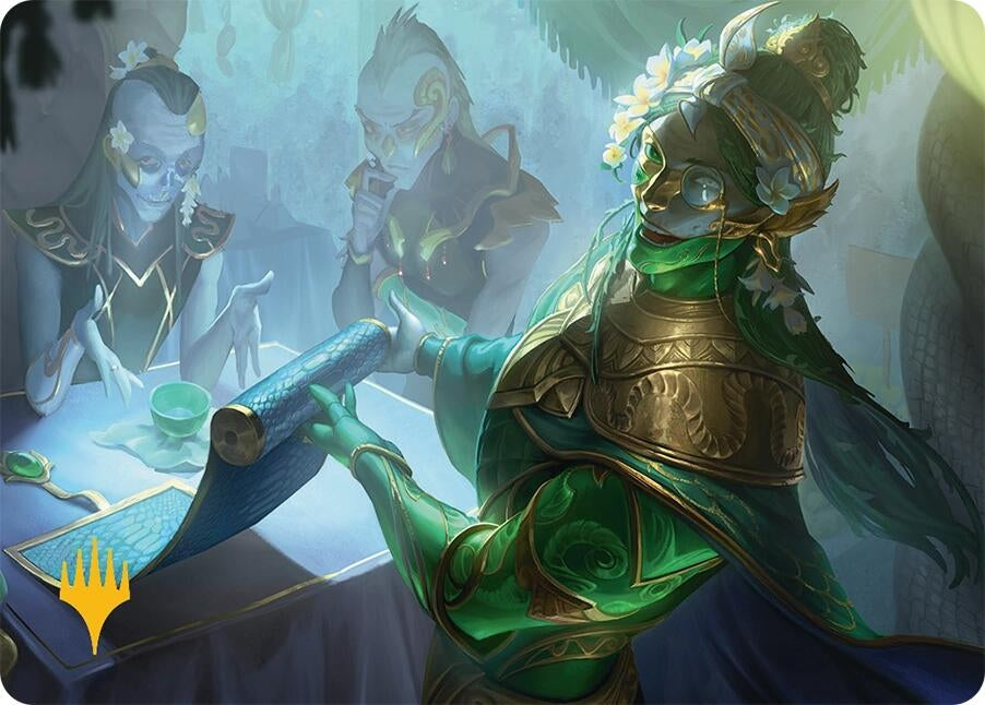 Image for Sibsig Appraiser Art Card (8/54) (Gold-Stamped Planeswalker Symbol) (8) [Art Series: Tarkir: Dragonstorm] - Magic: The Gathering