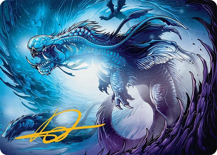 Image for Roiling Dragonstorm Art Card (33/54) (Gold-Stamped Signature) (33) [Art Series: Tarkir: Dragonstorm] - Magic: The Gathering