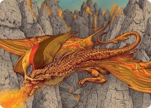 Image for Magmatic Hellkite Art Card (34/54) (34) [Art Series: Tarkir: Dragonstorm] - Magic: The Gathering