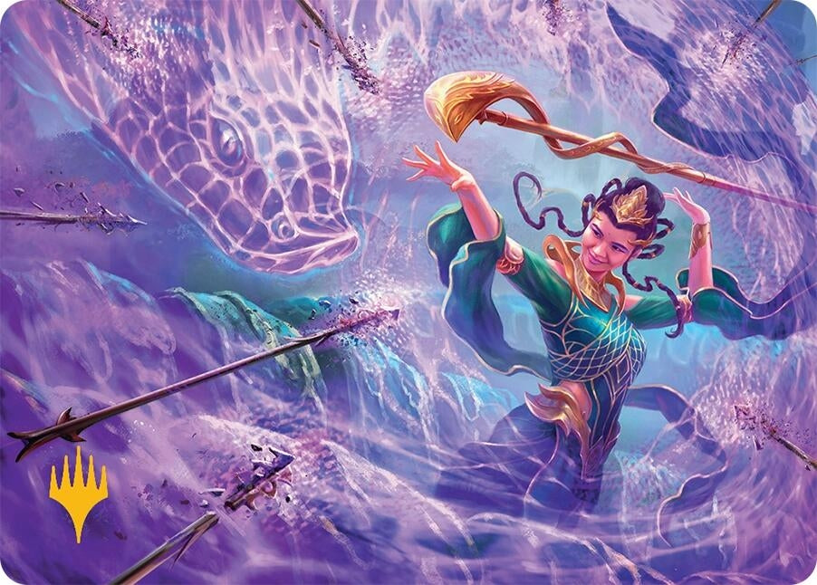 Image for Snakeskin Veil Art Card (19/54) (Gold-Stamped Planeswalker Symbol) (19) [Art Series: Tarkir: Dragonstorm] - Magic: The Gathering
