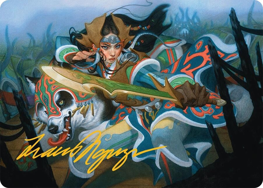 Image for Eshki Dragonclaw Art Card (23/54) (Gold-Stamped Signature) (23) [Art Series: Tarkir: Dragonstorm] - Magic: The Gathering