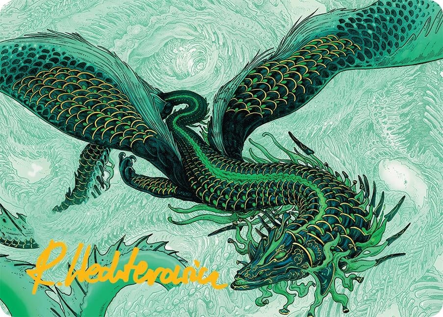 Image for Teval, Arbiter of Virtue Art Card (38/54) (Gold-Stamped Signature) (38) [Art Series: Tarkir: Dragonstorm] - Magic: The Gathering