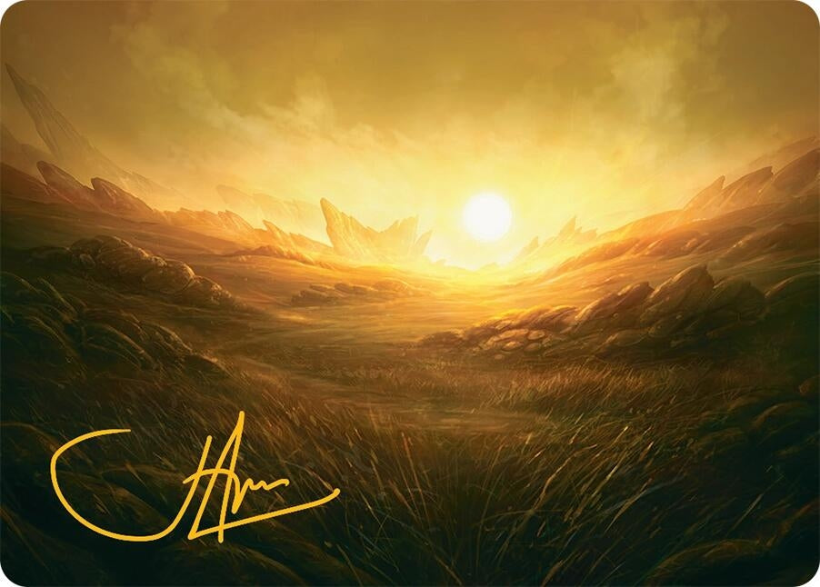 Image for Plains Art Card (31/54) (Gold-Stamped Signature) (31) [Art Series: Tarkir: Dragonstorm] - Magic: The Gathering