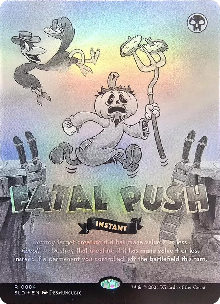 Image for Fatal Push (0884) (Black & White Foil) (884) [Secret Lair Drop Series] - Magic: The Gathering