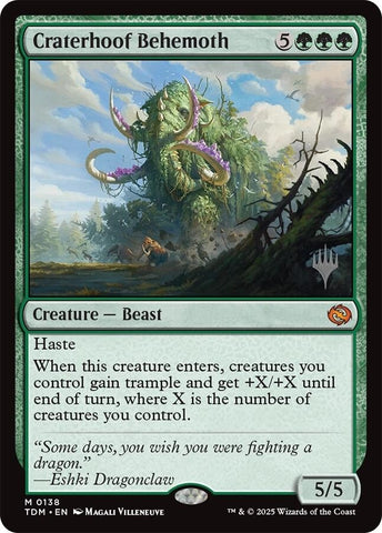 Image for Craterhoof Behemoth (138) [Promo Pack: Tarkir: Dragonstorm] - Magic: The Gathering