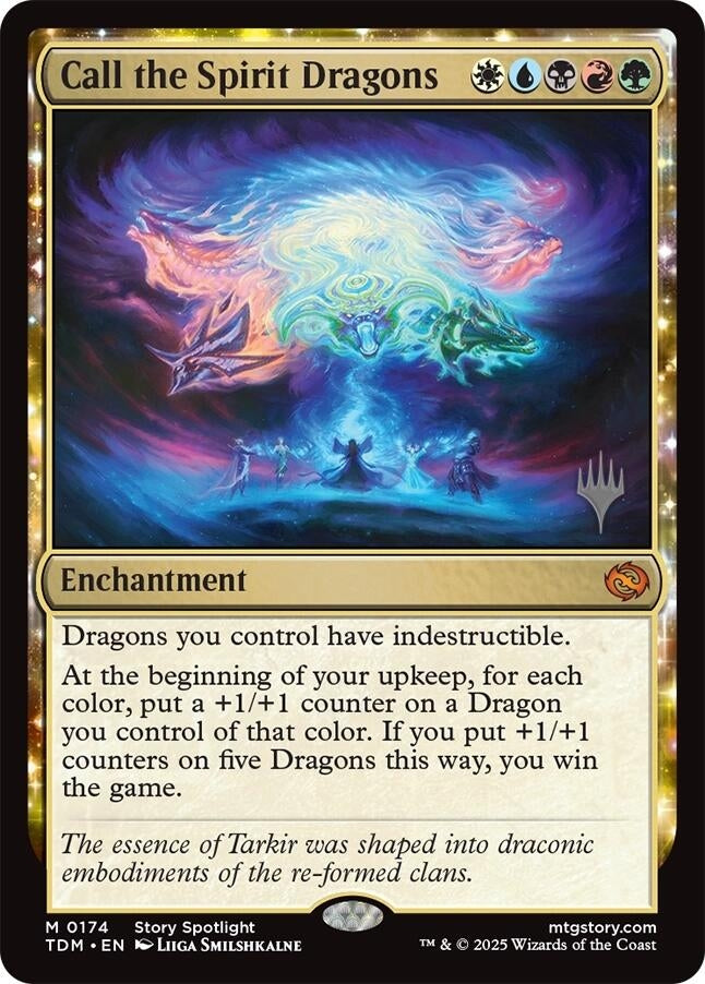 Image for Call the Spirit Dragons (174) [Promo Pack: Tarkir: Dragonstorm] - Magic: The Gathering