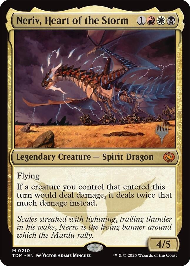 Image for Neriv, Heart of the Storm (210) [Promo Pack: Tarkir: Dragonstorm] - Magic: The Gathering