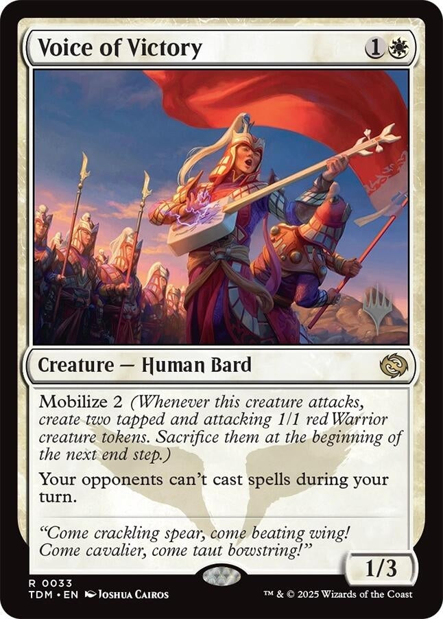 Image for Voice of Victory (33) [Promo Pack: Tarkir: Dragonstorm] - Magic: The Gathering