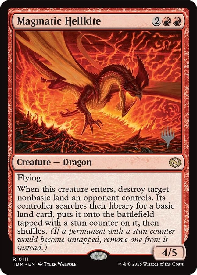 Image for Magmatic Hellkite (111) [Promo Pack: Tarkir: Dragonstorm] - Magic: The Gathering