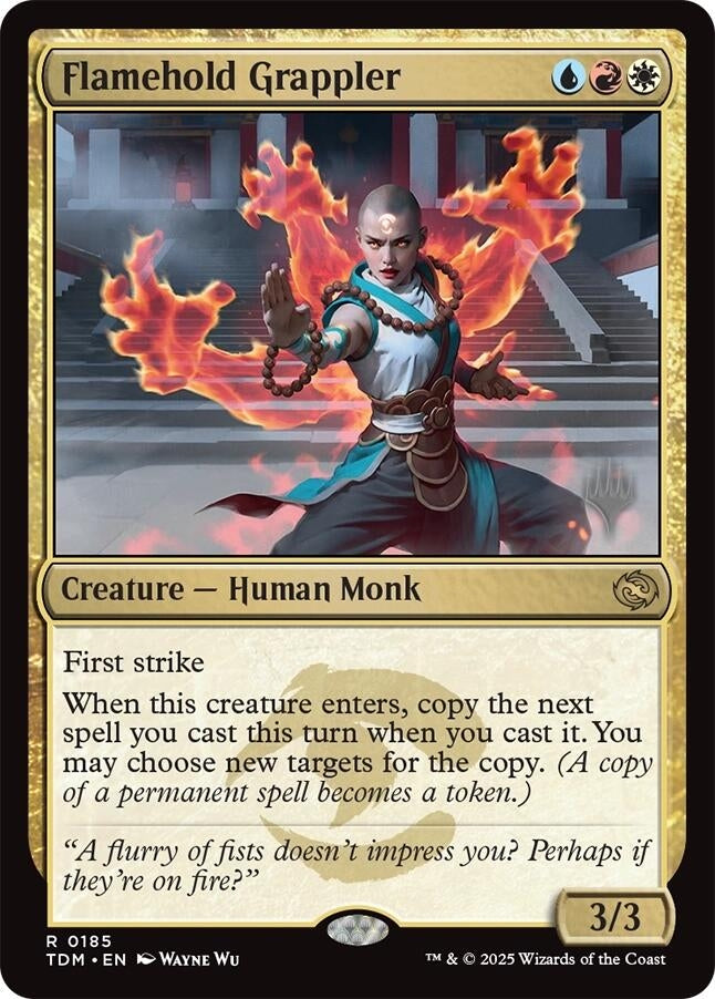 Image for Flamehold Grappler (185) [Promo Pack: Tarkir: Dragonstorm] - Magic: The Gathering