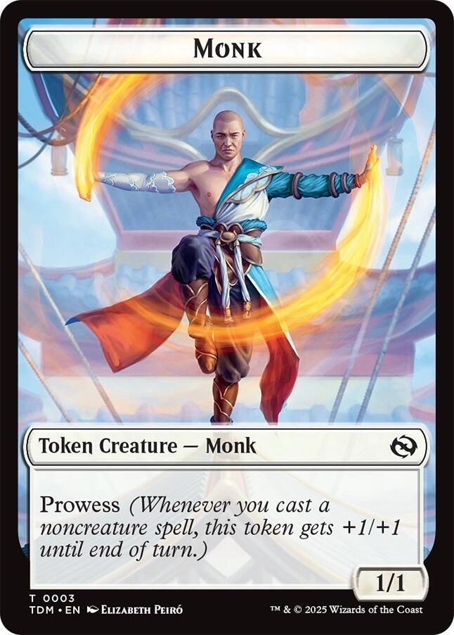 Image for Monk // Treasure Double-Sided Token (3 // 16) (TDC) - Magic: The Gathering