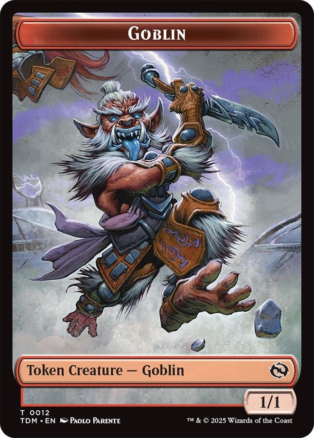Goblin // Warrior Double - Sided Token (12 // 13) [Tarkir: Dragonstorm]