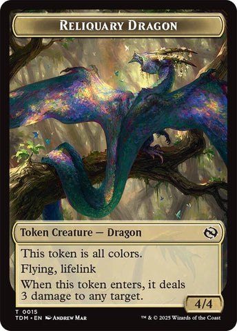 Reliquary Dragon // Dragon (0011) Double - Sided Token (15 // 11) [Tarkir: Dragonstorm]