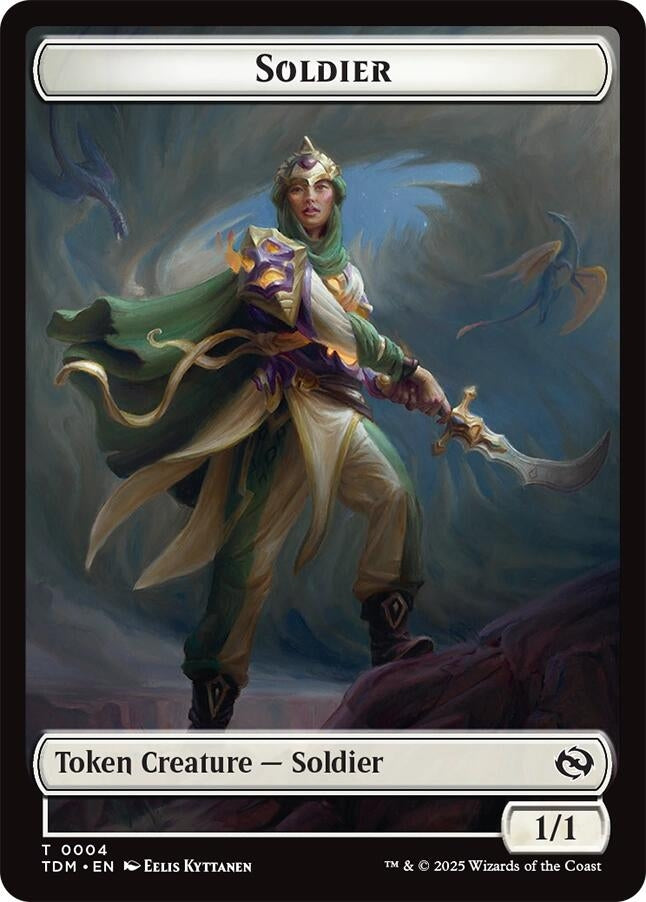 Solider (0004) // Solidier (0005) Double - Sided Token (4 // 5) [Tarkir: Dragonstorm]
