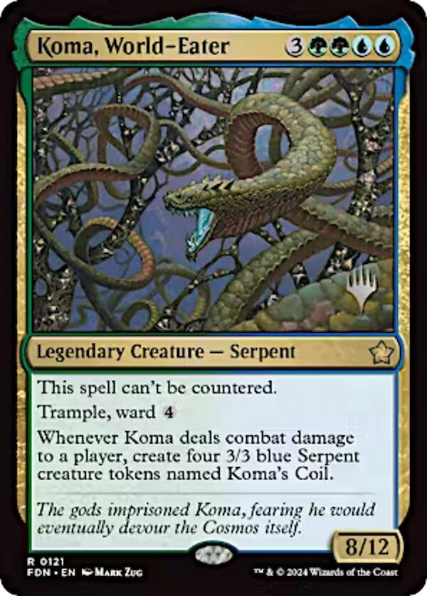 Image for Koma, World-Eater (121) (Promo Pack: Aetherdrift) (PPDFT) - Magic: The Gathering
