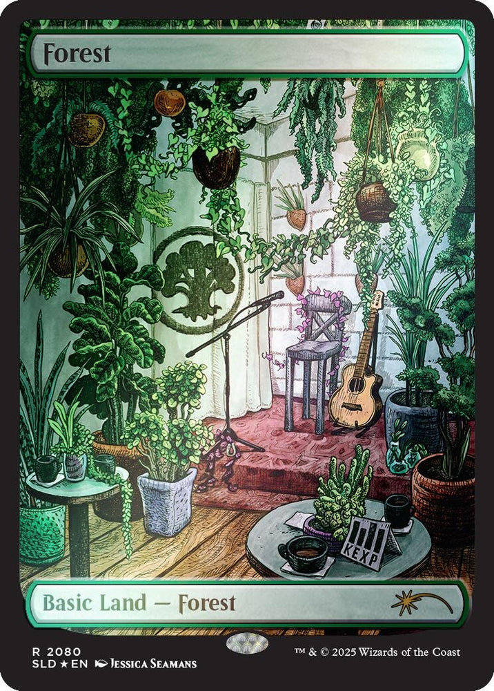 Image for Forest (2080) (Rainbow Foil) (2080) (Secret Lair Drop Series) - Magic: The Gathering