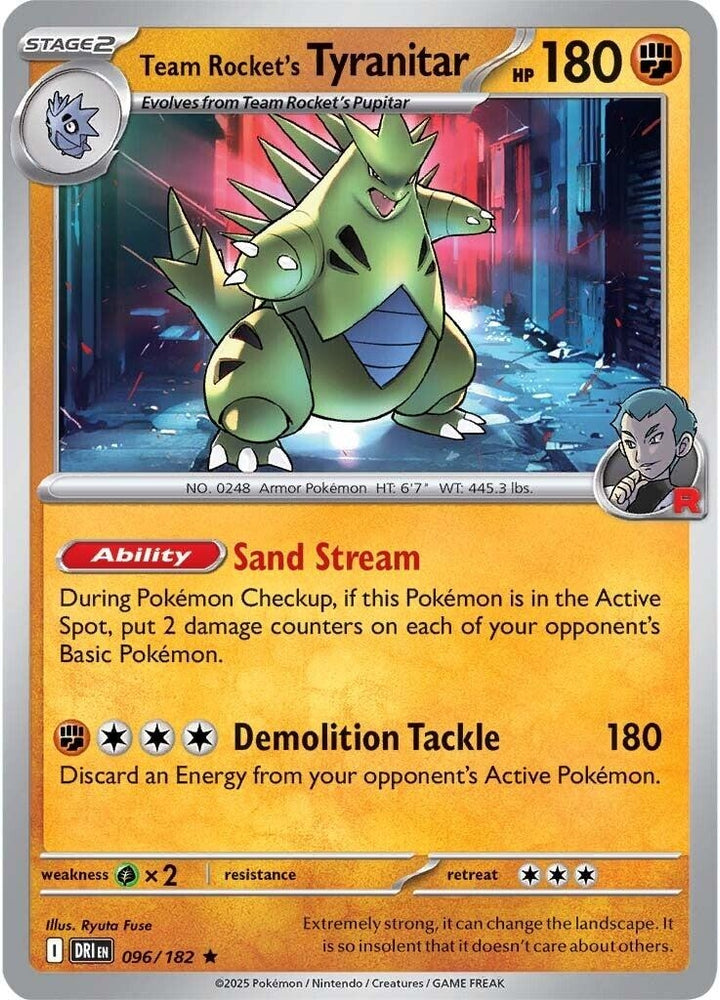 Team Rocket's Tyranitar 096/182 SV: Destined Rivals