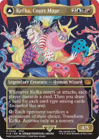 Image for Kefka, Court Mage (Borderless) (0322) (322) (FINAL FANTASY) - Magic: The Gathering