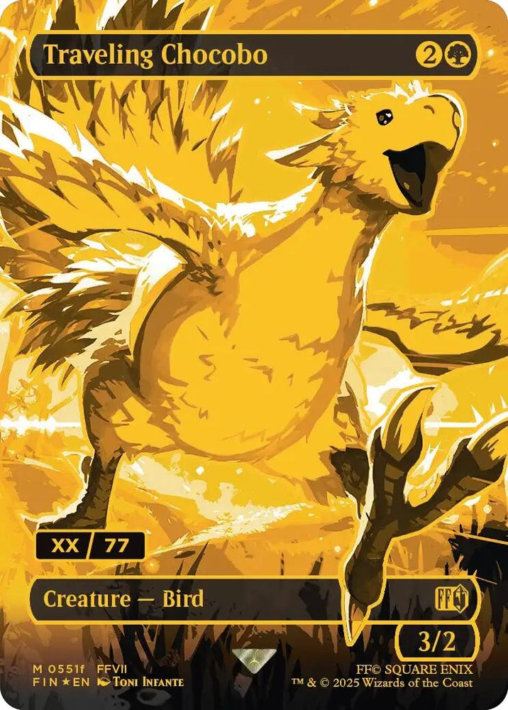 Image for Traveling Chocobo (Borderless) (Serial Numbered) (551f) (FINAL FANTASY) - Magic: The Gathering