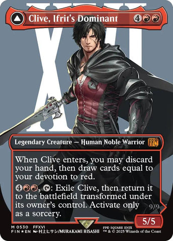 Image for Clive, Ifrit's Dominant (Borderless) (Surge Foil) (0530) (530) (FINAL FANTASY) - Magic: The Gathering