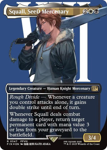 Image for Squall, SeeD Mercenary (Borderless) (Surge Foil) (547) (FINAL FANTASY) - Magic: The Gathering