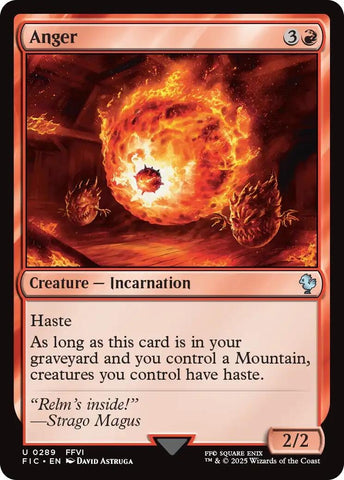 Image for Anger (289) (Commander: FINAL FANTASY) - Magic: The Gathering