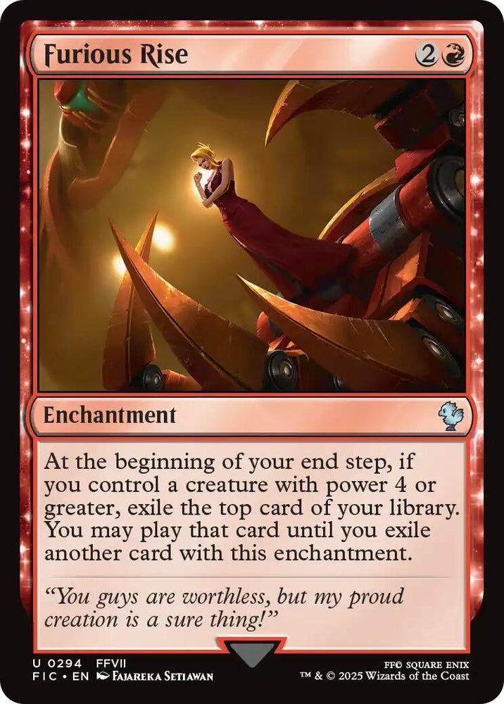 Image for Furious Rise (294) (Commander: FINAL FANTASY) - Magic: The Gathering