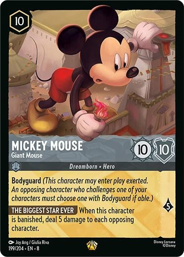 Image for Mickey Mouse - Giant Mouse (199/204) [Reign of Jafar] - Disney Lorcana