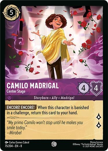 Image for Camilo Madrigal - Center Stage (75/204) [Reign of Jafar] - Disney Lorcana