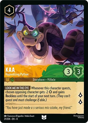 Image for Kaa - Hypnotizing Python (21/204) [Reign of Jafar] - Disney Lorcana